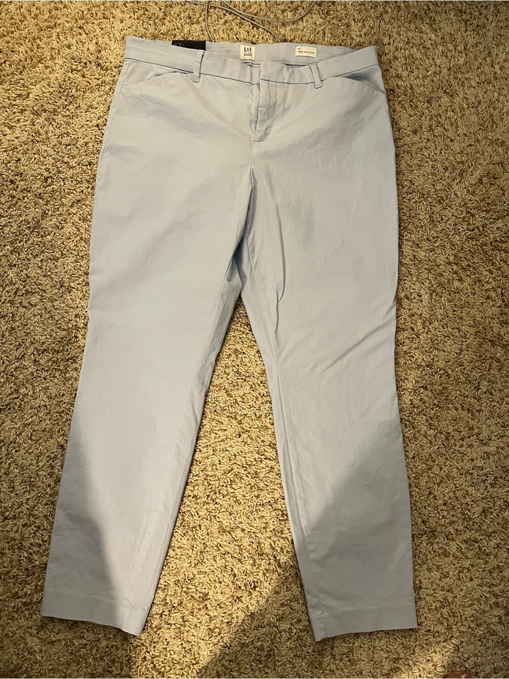 Gap Women's Skinny Ankle Pants light powder blue shade size 14 New With Tag